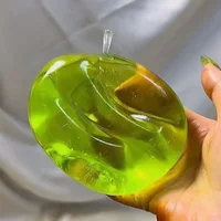 Cute Crystal Transparent Green Apple Squishy Squeeze Fidget Toy Flexible Plasticity Stress Relief Soothing Relax Plaything