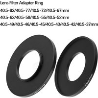 Camera Lens Filter Step Up/Down Adapter Ring 40.5-82/40.5-77/40.5-72/40.5-67mm For All DSLR Camera Lens Mount Set Kit