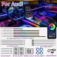 RGB 22in1 Car Interior Acrylic Car Ambient Lights for Audi A3 A4 A5 A6 A7 A8 Q3 Q5 Q7 Q8 Decorative Lights Car Accessories