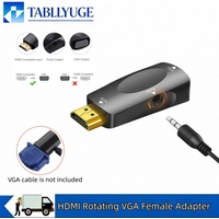 1080P HDMI compatible VGA converter with 3.5mm jack audio cable suitable for TV PC HD for computers and display projectors