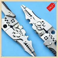 8.5-inch Multifunctional Electrician Pliers Heavy Duty Stainless Steel Wire Stripping Crimping Cutting Tool