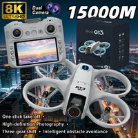 GT3 Max Drone 8K HD Three Camera GPS Brushless Optical Flow Obstacle Avoidance 4.3-inch large screen UAV RC 18000M 2026 NEW