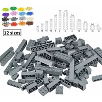 104Pcs Mixed Thick Figure Building Blocks 12 size 16 Colors Compatible Classic Baseplate Leduo Creative Toys For Children
