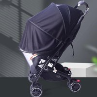 Stroller Sunshade UPF50 Stroller Gnat Mesh Net Canopy Breathable Two-Way Zipper Bassinet Attachment For Outdoor baby Travel