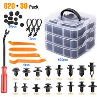 Car Retainer Clips Auto Body Push Fasteners Plastic Pin Rivets Automotive Screws Retainers Bumper Panel Rivets Tools Kit