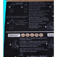 Foldable Step By Step Educational Prayer Mat Visual Instructions Non-Slip Bilingual Guided Prayer Mat Portable