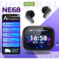 Auriculares Traductor DeIdioma 2026 HTC NE68 AI Translation Earbuds Bluetooth 6.0 Low Latency Gaming IPX4 Sports Touch Control