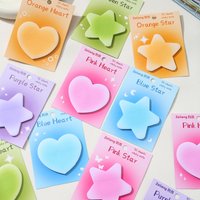 1 Piece Adhesive Cute LOVE Kawaii Star Notes Notepad Memo Pad Office School Supplies Stationery Sticker