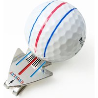 1pc Golf Putting Alignment Aiming Tool Ball Marker With Magnetic Hat Clip Aircraft pattern,Golf Training Accessories,For Golfer