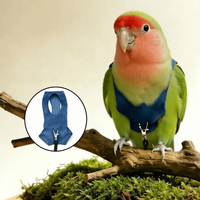 Adjustable Parrot Flying Harness Safety Anti-loss Bird Harness Vest Cowboy Style Lightweight Parrot Outdoor Leashes Training