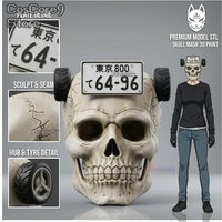 Dorohedoro Ebisu Skull Mask Cosplay Prop Party Cos Traditional Tengu Skull Cosplay Mask Wig Full Face Wearable Helmet Halloween