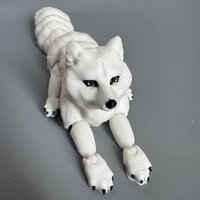 Movable Husky Statue Creative Handcrafted-style Ornament Durable Plastic Mini Figurine for Bedroom Desk Car Interior Decor Gift