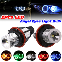 2Pcs LED Angel Eyes Ring Marker Light Bulbs Error Free Car Lamp for BMW E39 E53 E60 E61 E63 E64 E65 E66 E87 525i 530i Xi 545i M5