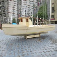 DIY Inland Tugboat Wooden Boat Kit Hand Assembled To Make Wooden Model Boat Kit
