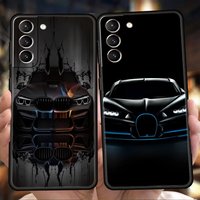 Cool Sports Black Car Case for Samsung Galaxy S24 S23 S22 S20 S21 FE Ultra S24 S23 S10 S10E S9 S8 Plus 5G Silicone Phone Cover