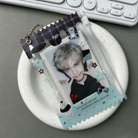 Display Card Holder Deco Pvc Zipper Card Pouch Photo Card Holder Original Transparent Storage Bag For Display Can Badge