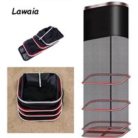 Lawaia Square Folding Fishing Nets Cage Strong Black Small Mesh Hand Net Quick-drying Fish Bag Stainless Steel Mesh Rings New