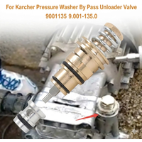 Karcher By-Pass Unloader Valve 9001135 Fixes Low Pressure & Pump Issues Direct Replacement For OEM Part 9.001-135.0 Fit K-Series