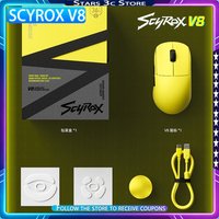 Scyrox V8 Wireless Mouse Paw3950 Processor 8K Low Latency Ergonomics Lightweight Light Micro Motion Gaming Mouse Gamer Gift