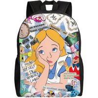 Children's Disney Alice In Wonderland Backpack Preschool Kindergarten School Bag for Girls and Boys