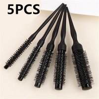 1PC Schwarz Runde Barrel Haar Kamm Haar Styling Haar Pinsel Nylon Kamm Zylinder Lockiges Haar Kamm Aluminium Rohr Salon werkzeug