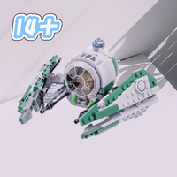 IN STOCK 253PCS Space Battle Model Creative Yodas Jedi Starfighter Building Blocks DIY Bricks Toys for Friends Festival Gifts