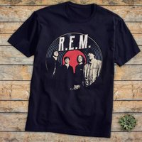 Rem Rock Band For Fans Cotton Black Full Size T Shirt