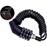 AliExpress NONE Motorcycle Bicycle Anti-Theft Chain 4-Digit Password Resettable Combination Helmet Lock Safety Portable Cable Lock Wire Rope