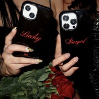 Lucky Stargirl in Red Letters Phone Case for iPhone 17 16 15 14 13 12 11 Air Pro Max X XS XR XSMax 7 8 Plus Glossy Film Hard PC