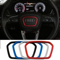Car Steering Wheel Trim Cover For Audi A3 8Y A4 B9 Q3 Q5 SQ5 Sportback Q7 Q8 Quattro Sline Decorative Sticker Accessories