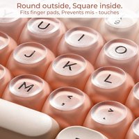 Pink Gradient PBT Keycaps HOA Profile Mechanical Keyboard Keycap Set Foundation Liquid Cute Round Non Backlit Key Caps