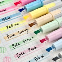 New Pilot Double-headed Highlighter KIRE-NA Dual-track Soft-tip Art Markers Quick-drying Note-taking Colored Mark Stationery Pen