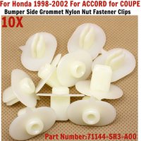 10pcs For Honda Bumper Side Grommet Nylon Nut Fastener Clips Useful 71144-SR3-A00 Durable Natural Nylon New Fastener Clips