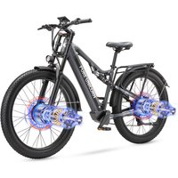 AliExpress PURE UNICORN U7 Dual Motor 48V 2000W 19.2Ah Electric Bike Powerful Adult Ebike 50KM/H Electric Bicycle Fat Tire Mountain Fatbike