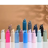 1000ML Water Bottle With Straw Lid Vacuum Insulated FlaskThermos Tumbler Ceramic Anti-Corrosion Coating Custom Gifts