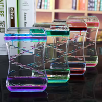 Creative Oil Drop Hourglass Two Color Oil Drop Ladder Liquid Water Desk Decoration Anxiety Relieving Toy Liquid Timer Kids Gift