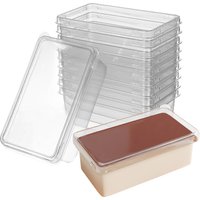 10Pcs Lightweight Sturdy Clear Cake Box Pet Material Tiramisu Holder Mousse Cake Container Portable Dessert Packaging Box Set
