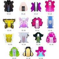 100 Pcs/Roll New Design Nail Forms Extension Sticker Strong Self Adhensive UV Gel Nails Form Buildding Guide Stencil Accessory
