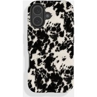 Luxury Clmj Cow Print Black White Phone Case for iPhone 17 16e 16 15 14 13 12 11 XS XR XSMAX Air Pro Max Plus Double-layer Cover