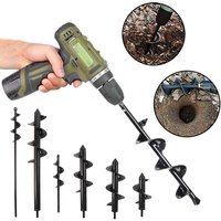 6 Size Spiral Ground Drill Gardening Digging Loose Soil Bit Seedling Plant Flower Planting Hole Digging Tool Cultivator Planter