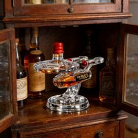 Starship Shaped Glass Decanter Sci-Fi Themed Whiskey Bottle Gift for Trekkies & Bar Enthusiasts