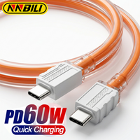 NNBILI USB C Cable to USB Type C Cable PD 60W Fast Charger Cord USBC to Type-C Cable for iPhone 17 16 15 Pro Samsung iPad Xiaomi