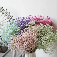 10 Bunch New Plastic Artificial Flowers Gypsophila 29cm 7 Colors DIY Fake Flowers Bouquet Vase Flowers Wedding Home Decoration