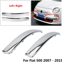 Chrome Silver Car Front Bumper Moulding Lower Trim For Fiat 500 2007-2015 Chromium Styling Bumper Lower Trim Cover 735455056 /57