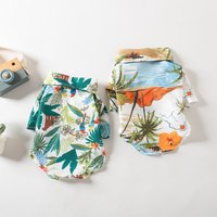 Summer Lightweight Pet Clothes Dog Shirt and Cat Hawaiian Beach Shirt for Teddy and Poodle, Stylish Breathable Pet Apparel