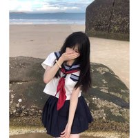 plus Size JK Uniform Set Original Japanese Style College Fashion Midshipman Short Sleeve White Three Books Sailor Suit
