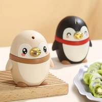 Automatic Push-Out Toothpick Dispenser - Cute Penguin-Shaped Portable Toothpick Holder Plastic Case Adults Penguin Design