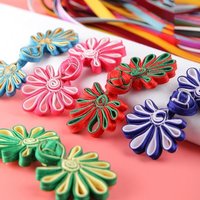 5 Pairs/Pack Cheongsam Buttons Chinese Closure Buttons Chinese Knots Button Closure Sewing Button Fastener for DIY Cloak