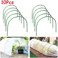 10 Greenhouse Hoops for Raised Beds & Grow Tunnel Rust-Free Plant Support Stakes
