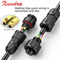 Industrial M19 2 3 4 Pin Waterproof Cable Connector Solderless 500V 20A Aviation Plug Male Female Screw Lock Wire Connectors